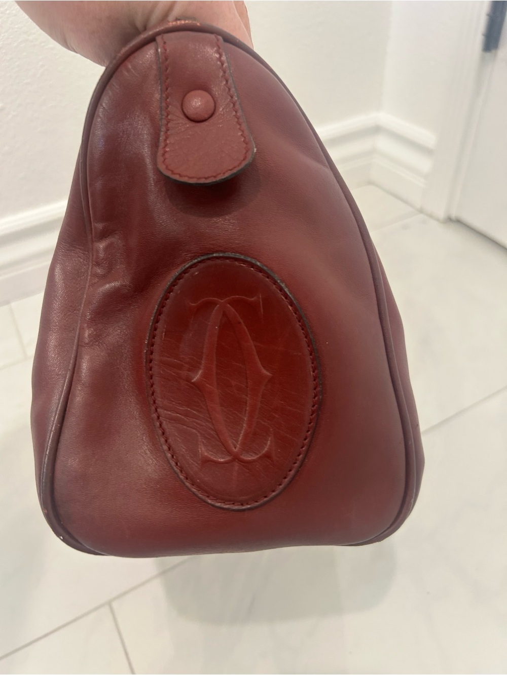 Cartier Leather Boston Bag - Picture 3 of 11